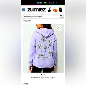 “Eat Dirt” Purple Zumiez Hoodie. EXTREMELY SOFT